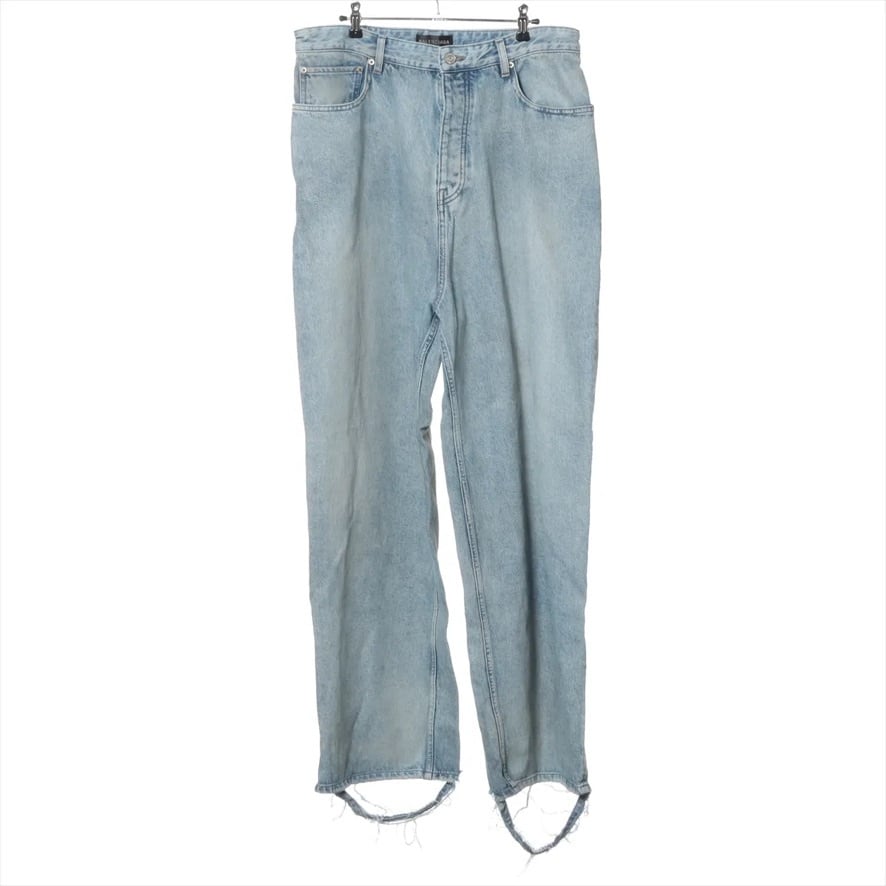 Rare◇BALENCIAGA 23SS Baggy Denim Pants Wide Crushed Finish Blue Men's M Unisex