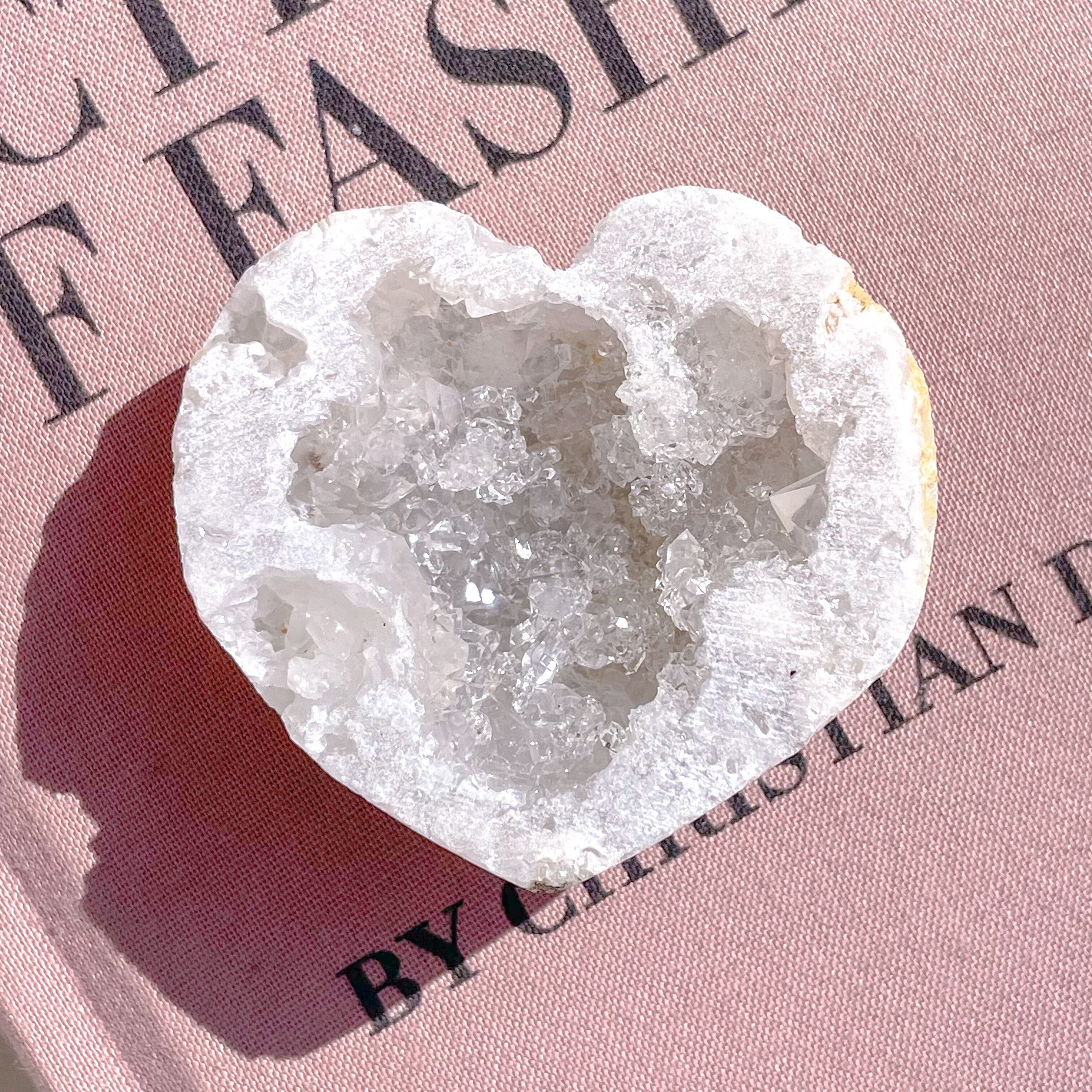 White Druzy Agate Heart 6 ✧ ホワイトドゥルージーアゲート