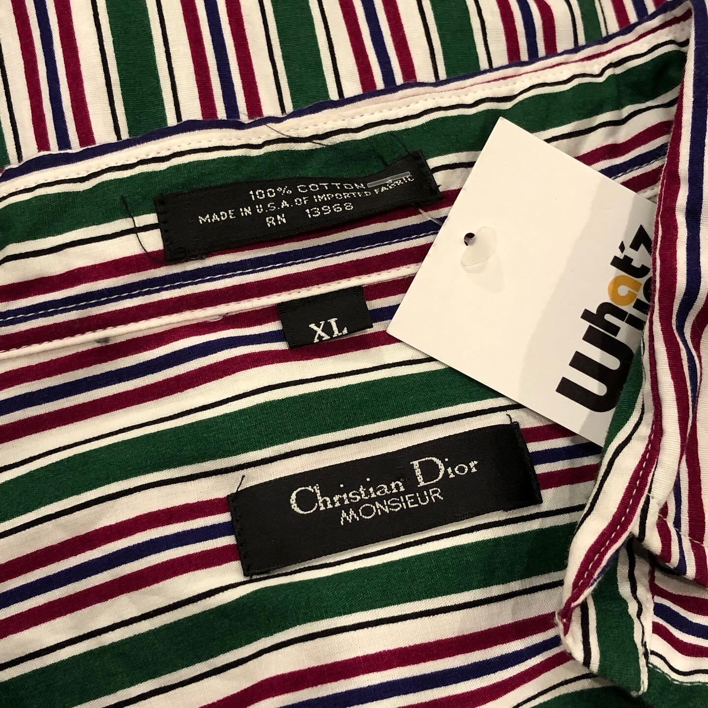 90s Christian Dior MONSIEUR stripe L/S shirt【高円寺店】 | What’z up powered by  BASE