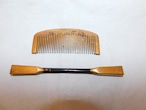 鼈甲の櫛と笄 tortoiseshell work ornamental comb and hair pin(No27)