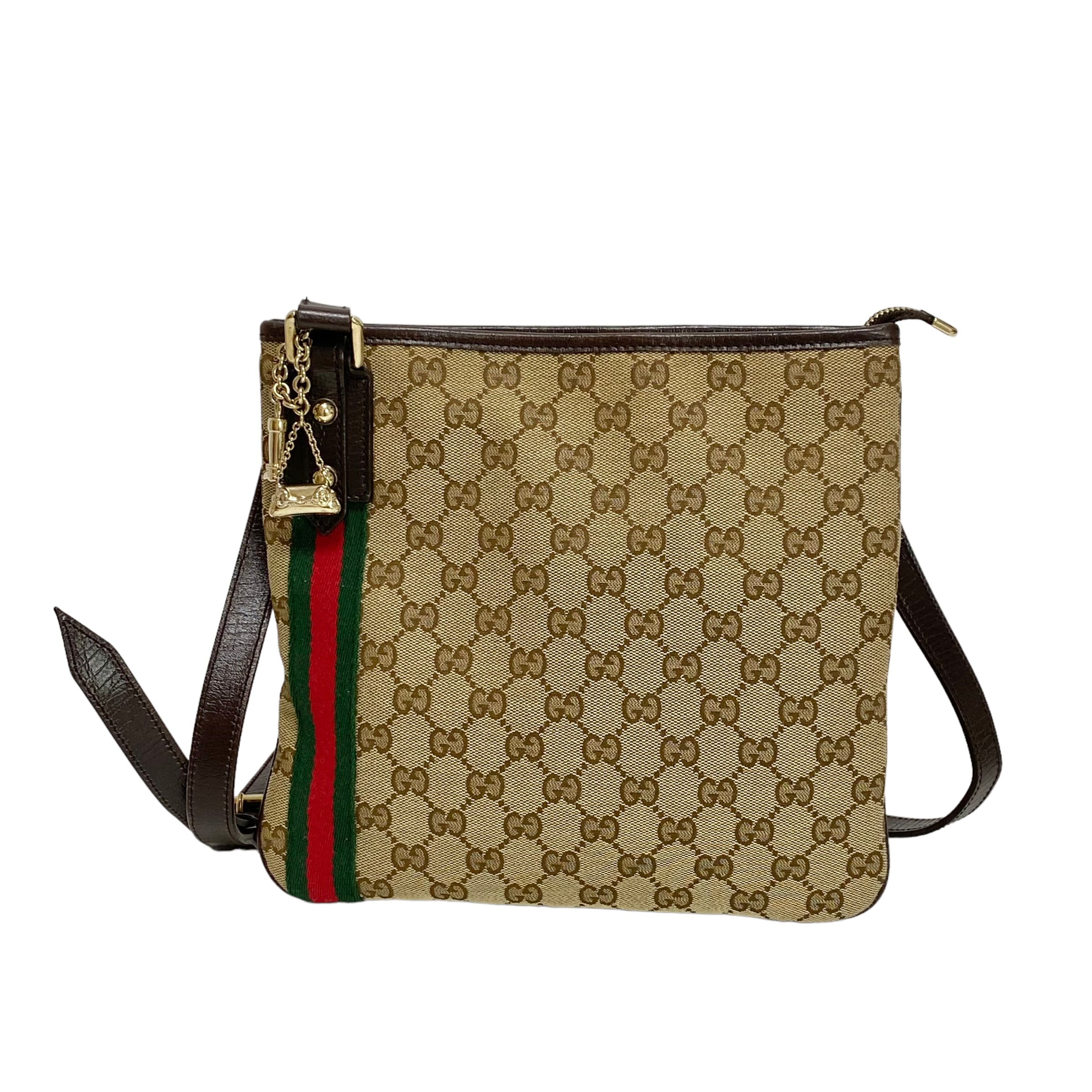 GUCCI グッチ 144388 シェリーライン GG柄 ショルダーバッグ ブラウン