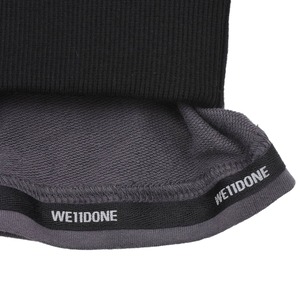 【WE11DONE】BLACK LAYERED DOUBLE STRING HOODIE