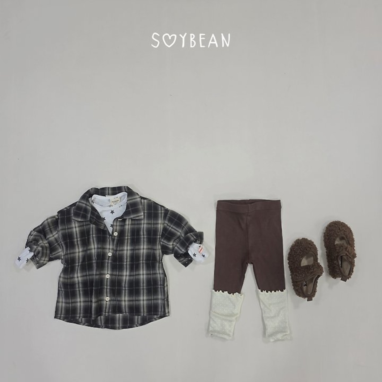 【取寄】SOYBEAN ソフトバイカラー上下セット|秋服|韓国子供服| 26/AT