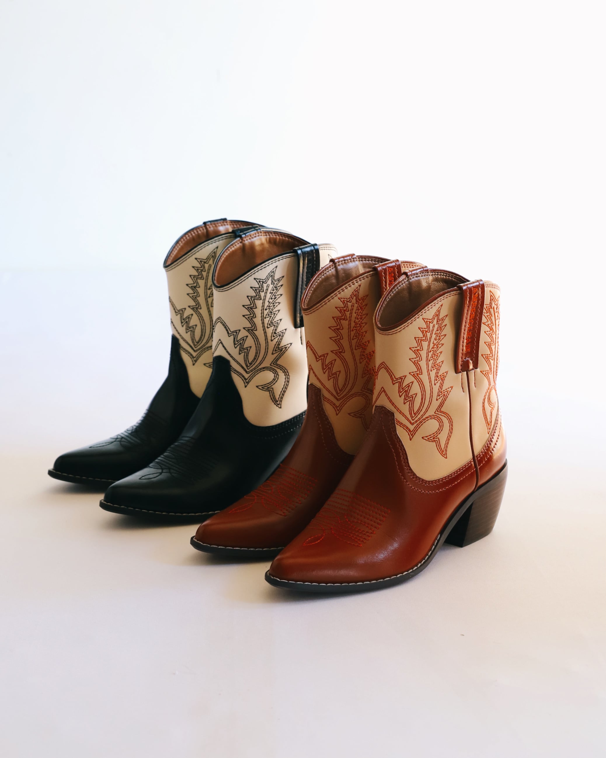 Western Short Boots / Camel | AMBERGLEAM