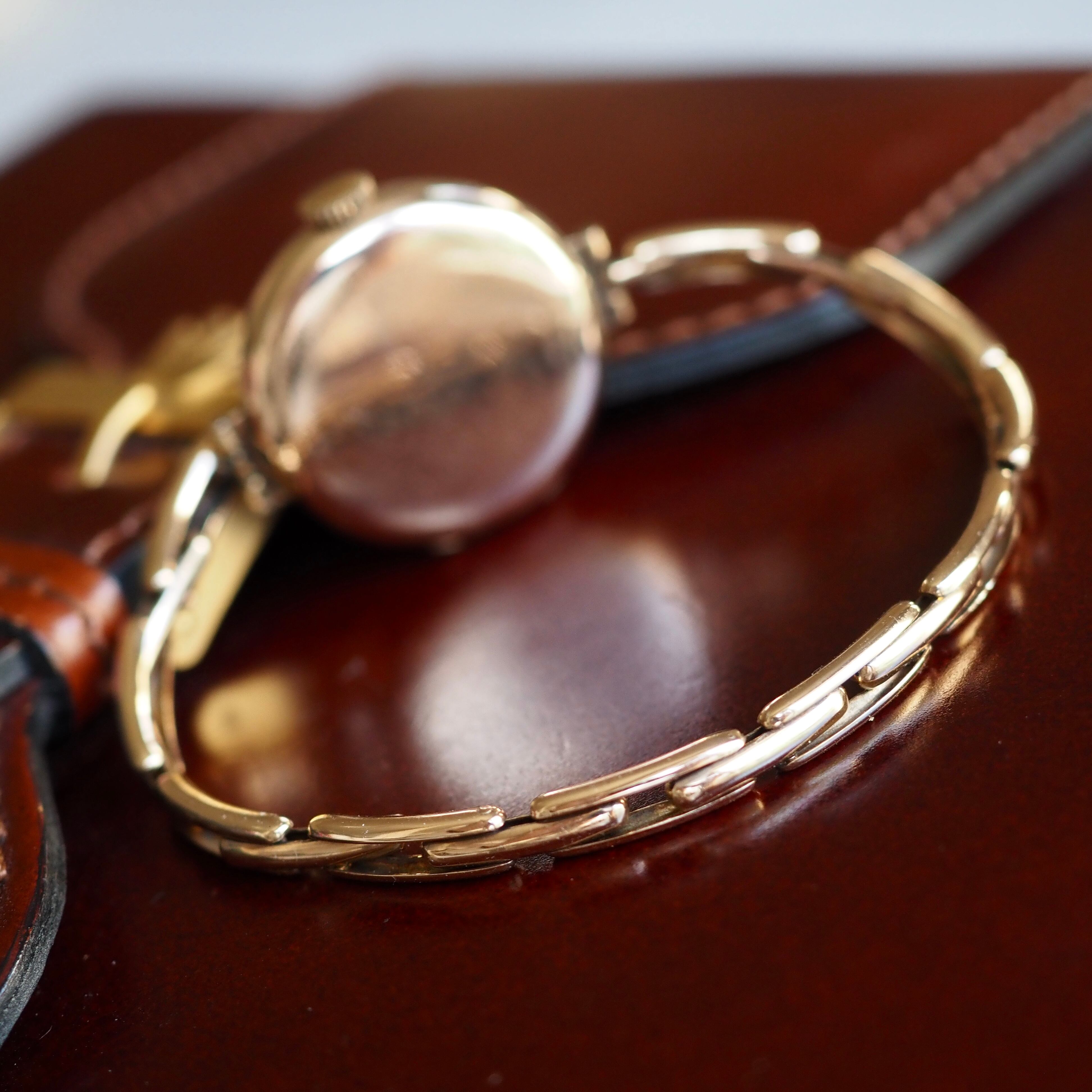 OH済 ROLEX ロレックス 9金無垢 1930s ギョーシェ文字盤 アンティーク