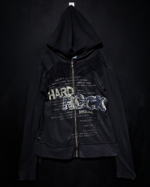 【WEAPON VINTAGE】"Hard Rock" Print Design Zip Up Hoodie