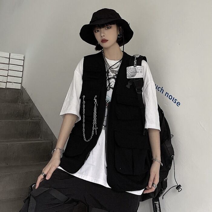 スプリングルーズノースリーブジャケット 春物 ケッペル83182879704