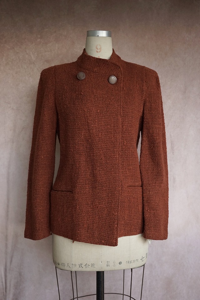 70's Wool Mix Wrap Nell Collar Coat