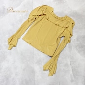 社交ダンス 衣装 スタンダード トップス レッスンウェア レディース 黄色 イエロー系 無地 長袖 からし色 シンプル 練習着 ステージ衣装 マスタードイエロー 伸縮性 普段着 おしゃれ トップス ショーウェア 衣装替え 練習用 衣装コーデ 夏向け シンプルスタイル フォーマルカジュアル フィット感