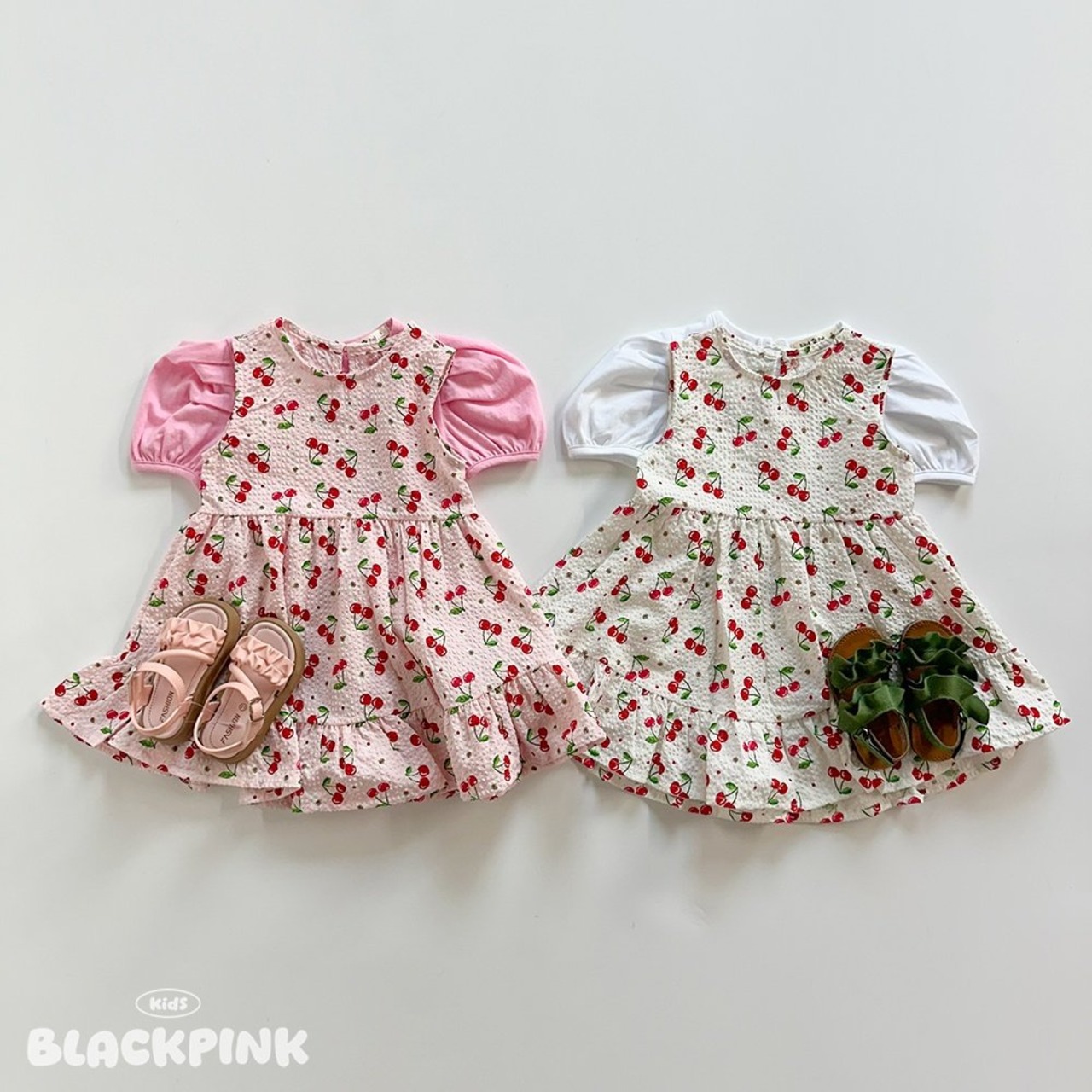 [BLACKPINK] Cherry Frill Dress / [블랙핑크] 체리프릴원피스