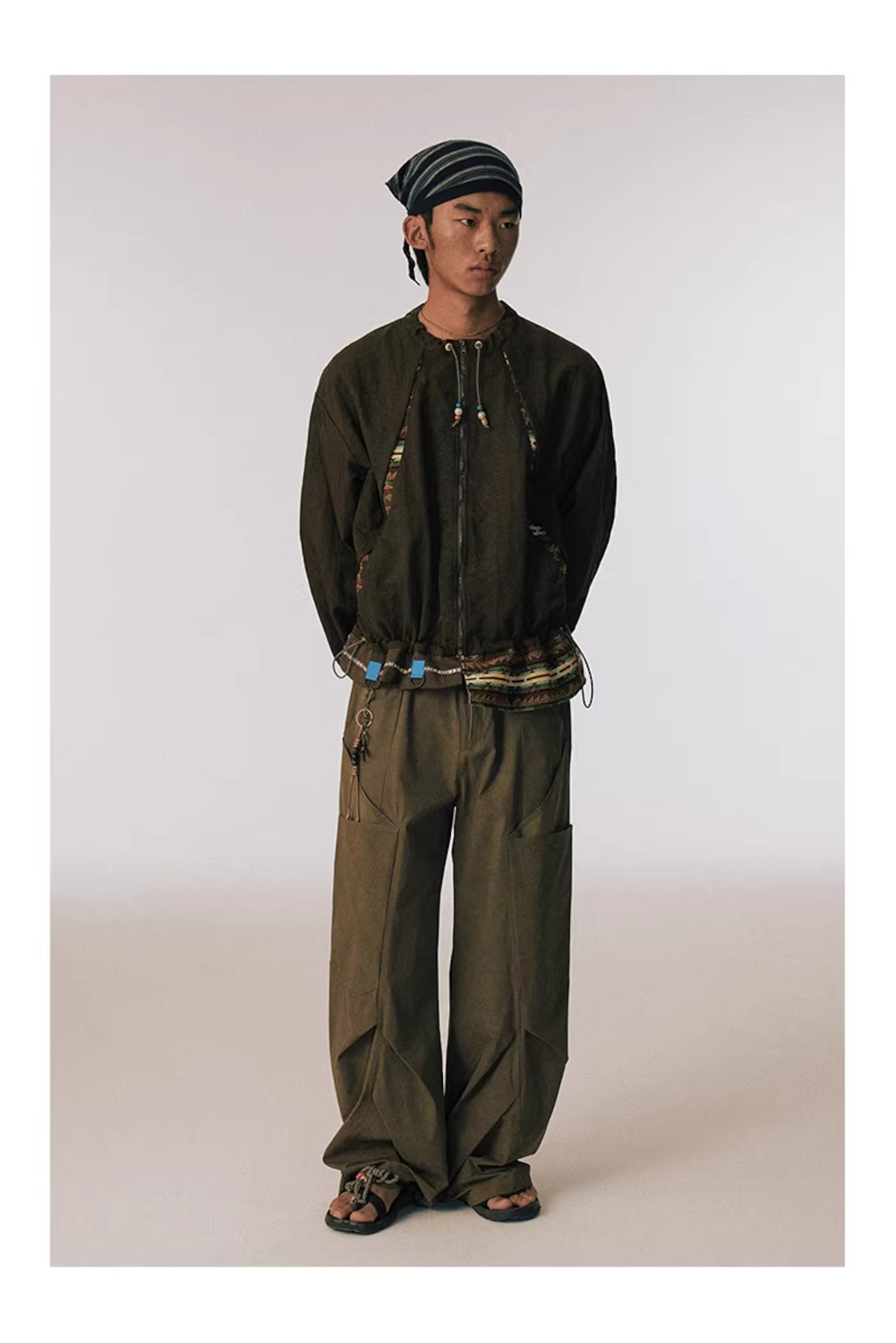 CONP Ethnic Patchwork Nylon Jacket