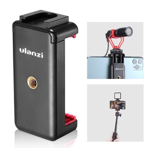 【数量限り】Ulanzi 三脚マウント スマートフォン用ホルダー アクセサリーシュー 外付けマイク可能 iPhone/Android/Xperia/Galaxy/SONY/LG など4.0ー6.5 インチの機種に対応