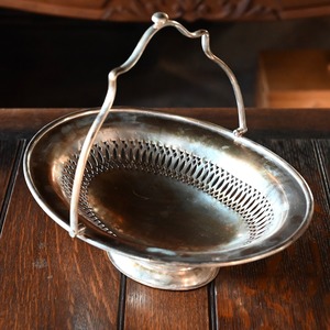 Basket / バスケット〈 プレート・シルバー・トレー・カフェ・店舗什器・アンティーク・ヴィンテージ 〉113997