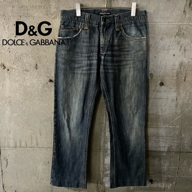 〖DOLCE&GABBANA〗made in Italy wide denim pants/ドルチェアンドガッパーナ イタリア製 ワイド デニム パンツ/lsize/#0418