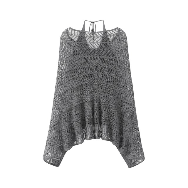 Two-Layer Halter Neck Sheer Knit 　TO0991