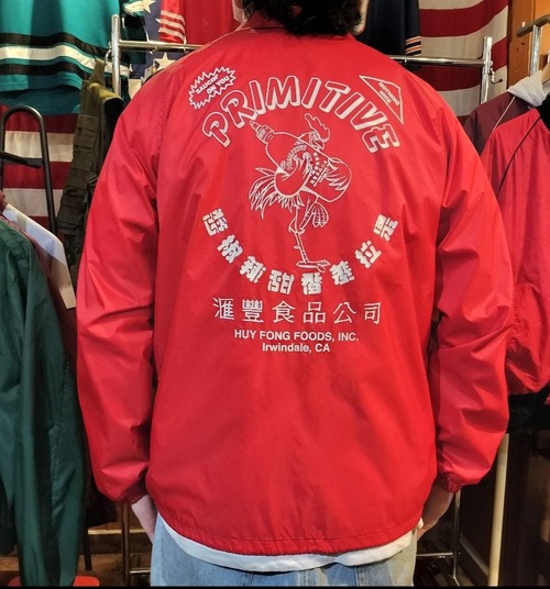 Used ナイロンジャケット◆Hot Source　コーチジャケット　レッド◆ヴィンテージ　古着　アメリカン