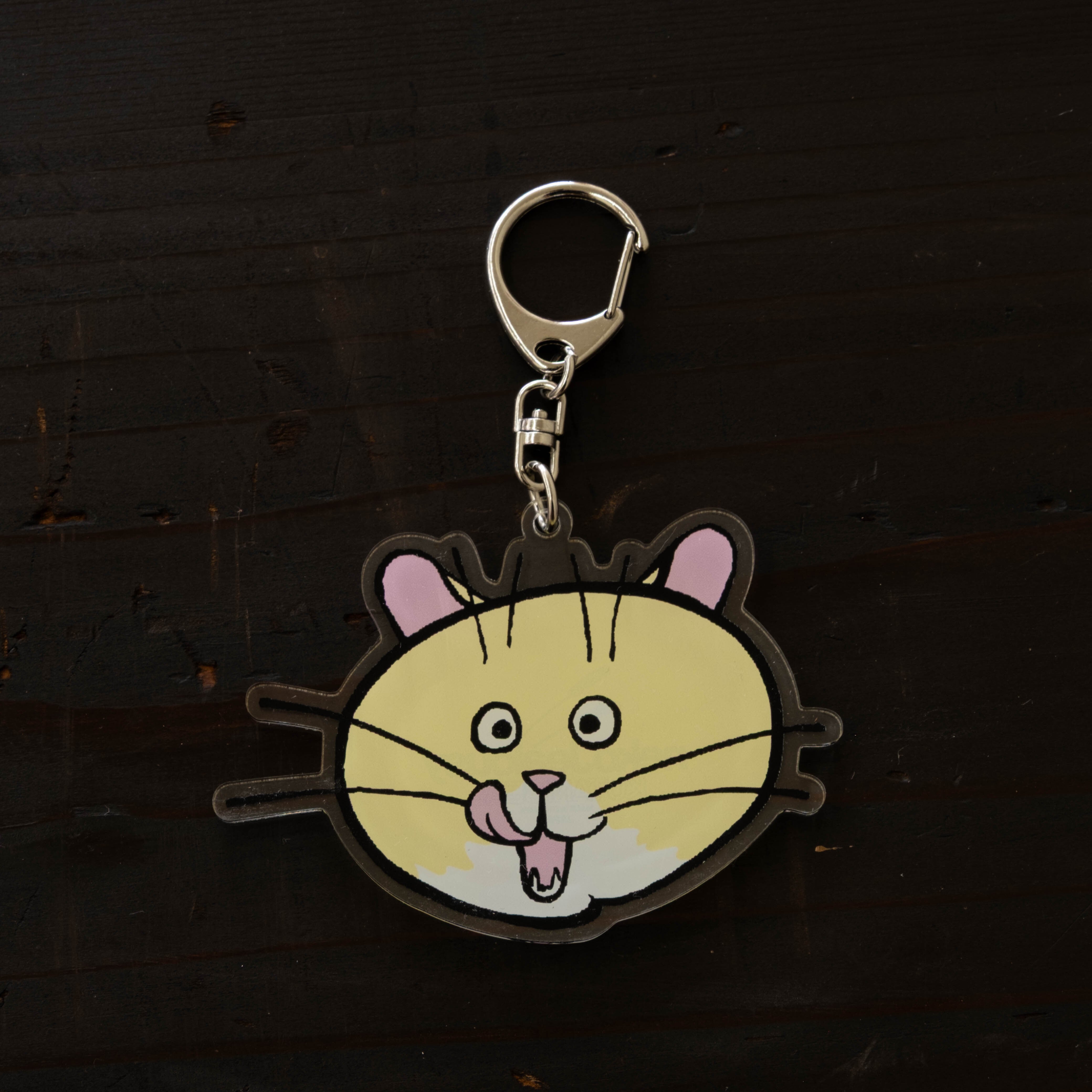 ネコ・ジェラシー アクリルキーホルダー クリーム | kutaniseal