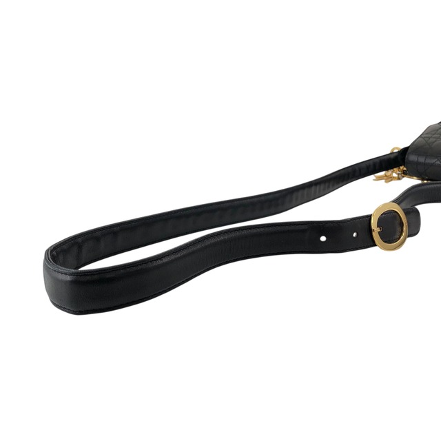 Christian Dior クリスチャン ディオール カナージュ ショルダーバッグ ブラック ロゴチャーム スエード コンビレザー vintage ヴィンテージ オールド 8sntxu