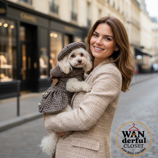 【犬服】チェック柄プリンセスドレス｜小型犬・中型犬用 上品ワンピース 1154