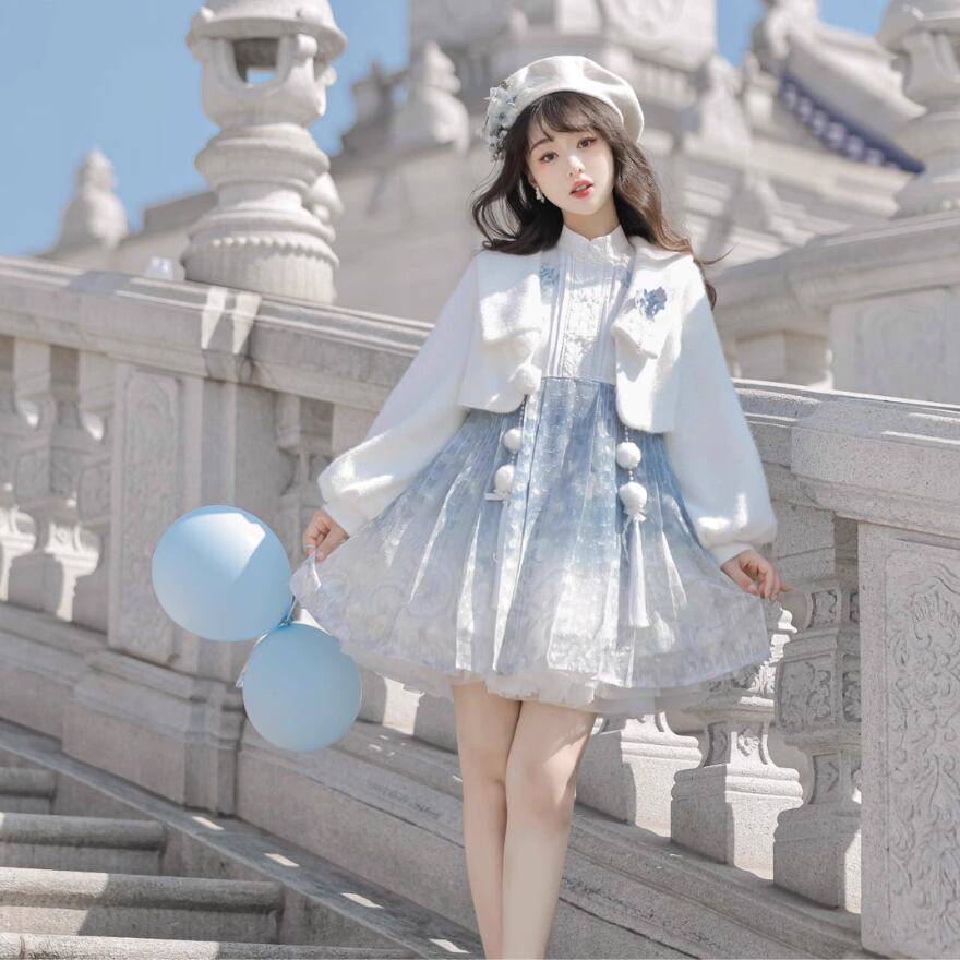 麒麟踏山河 華ロリワンピースとショートジャケット – ロリータ