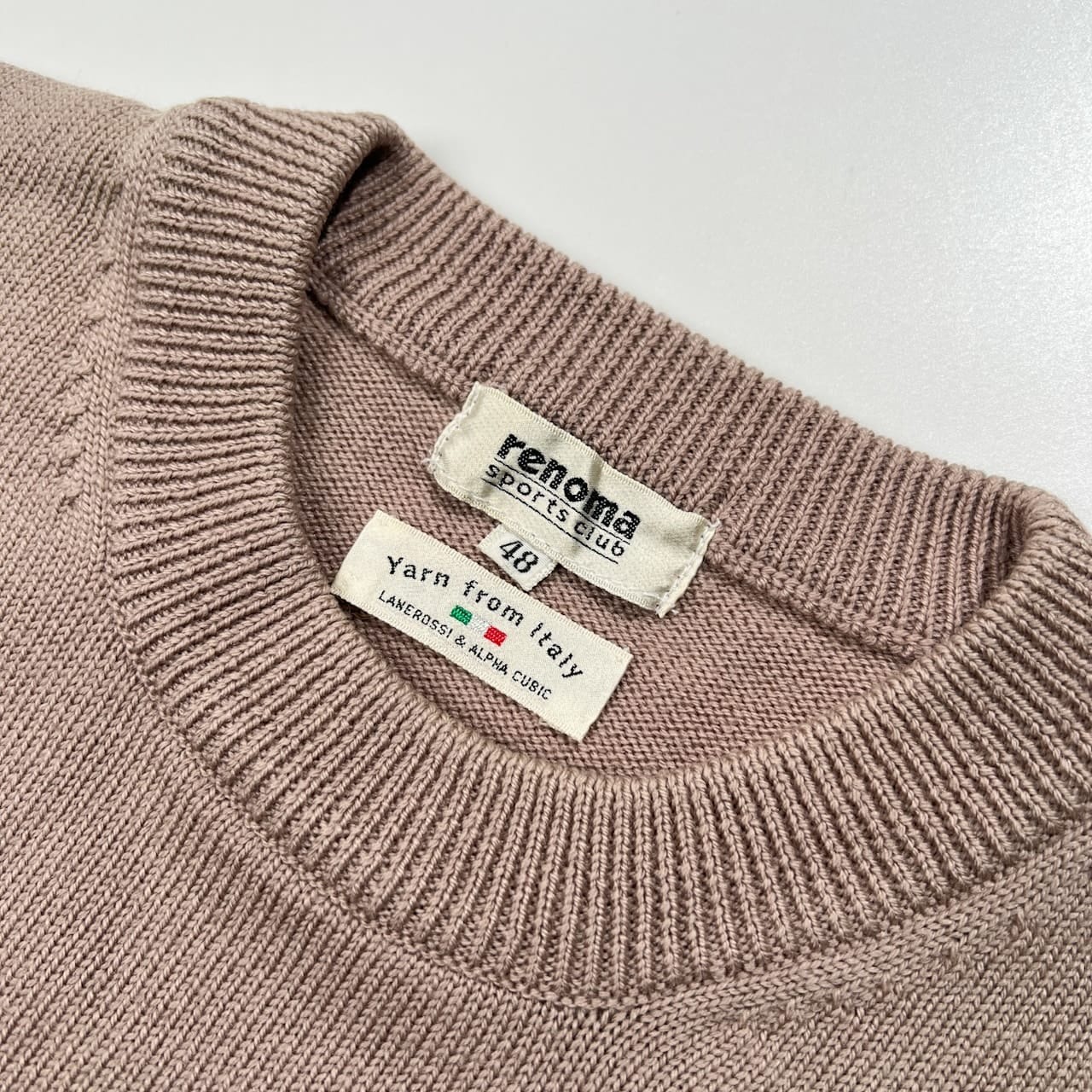希少 renoma レノマ sports club ポケットデザイン ウールニットセーター サイズ 48 /オールド/ビンテージ/イタリア製系