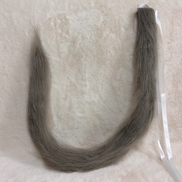 ロングテール猫尻尾　グレー　約80cm