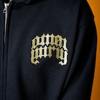 BLACK LETTER LOGO HEAVYWEIGHT ZIP HOODIE