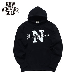 NEW VINTAGE GOLF ニュービンテージゴルフ フーディ パーカー NVG Classic Logo Print Hoodie(BLACK) NVG-0405