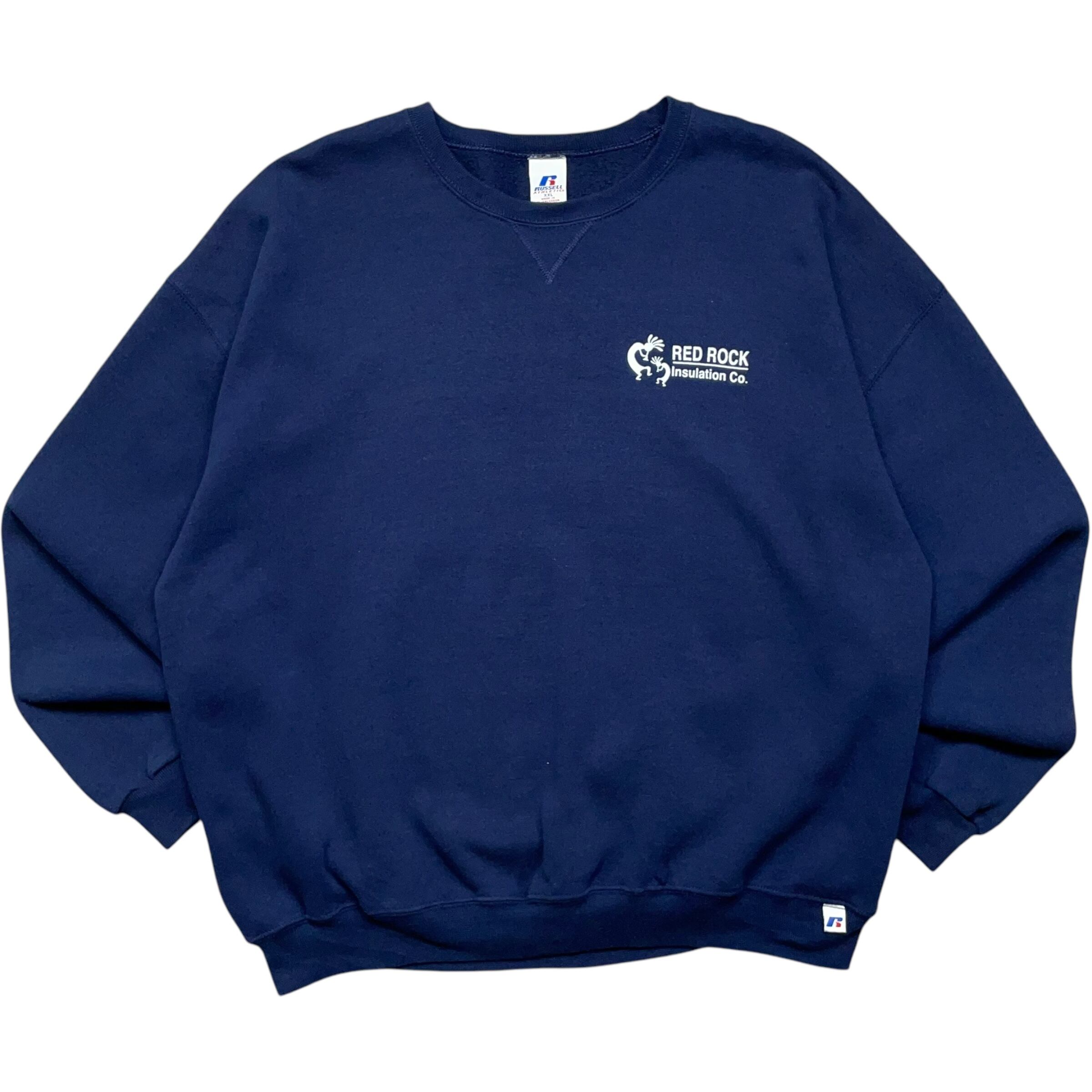 《XXL》 russell athletic ラッセルアスレチック スウェット 企業ロゴ 前V 90年代 vintage no.7018
