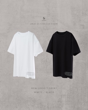 【即日発送】【SV-0002】HEM LOGO T-SHIRT【SUAVELE】