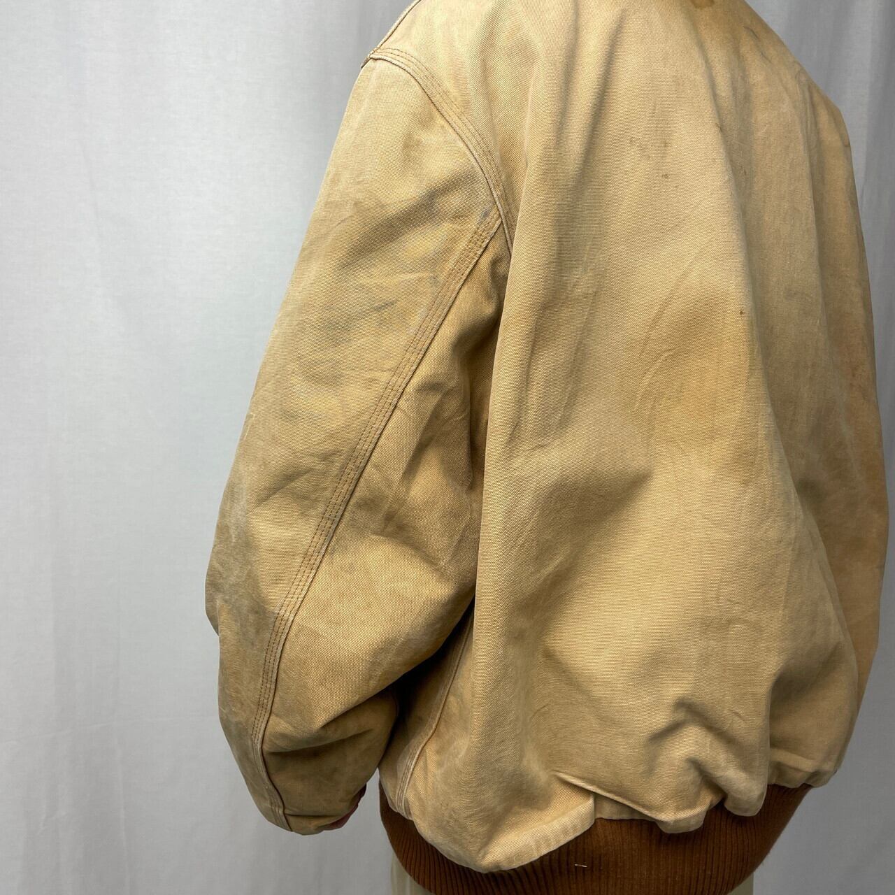 Carhartt ベージュジャケット アメリカ製 90年代 USA製 Carhartt カーハート ダック地 アクティブジャケット