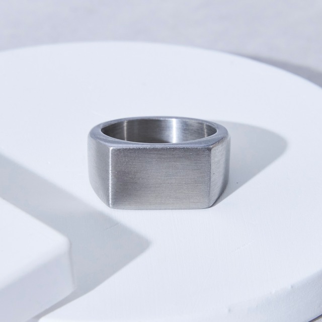 316L square ring【SILVER】#r94