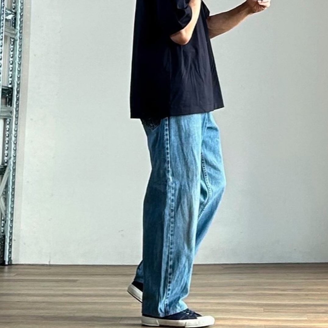 25AW》【USED REMAKE】WIDE EASY DENIM TROUSERS USEDリメイク ワイド