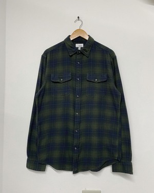 00sSonoma Cotton Flannel Black Ombre Check Shirt/L-XL