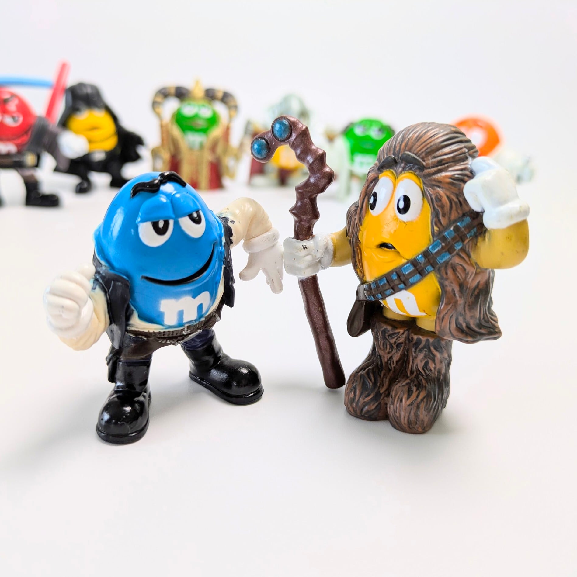 ☆ VINTAGE2005 ☆送料無料!【 STARWARS & m&m's】 PVCフィギュア 8Pセット / スターウォーズ エムアンドエムズ〚アメリカン雑貨 アメトイ〛