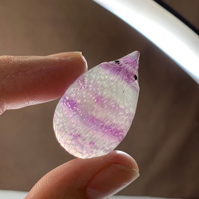 9.ピンクフローライト×フローライトハリネズミ