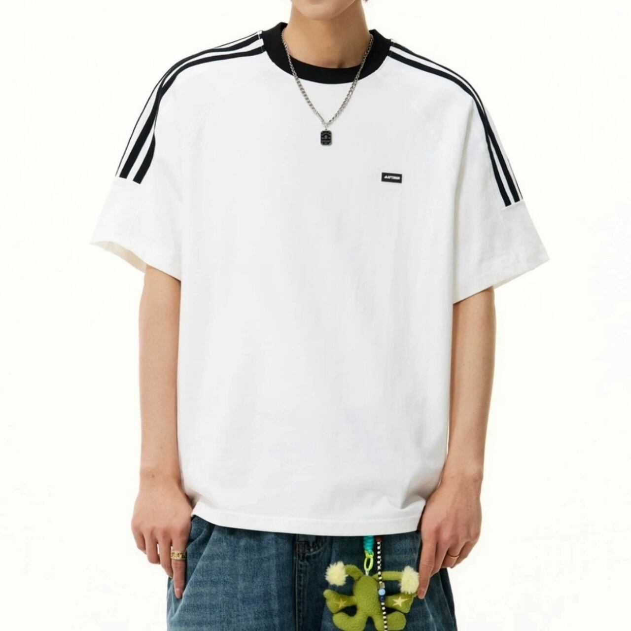 トリプルラインラグランルーズフォルムTシャツ 3col A00117