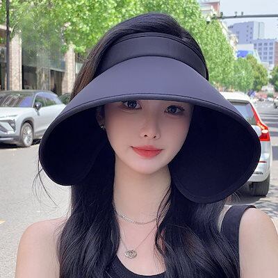 確認韓国版帽子UVカットレディースハットつば広小顔効果紫外線日焼け対策　ブラウン 確認韓国版帽子UVカットレディースハットつば広小顔効果紫外線日焼け対策