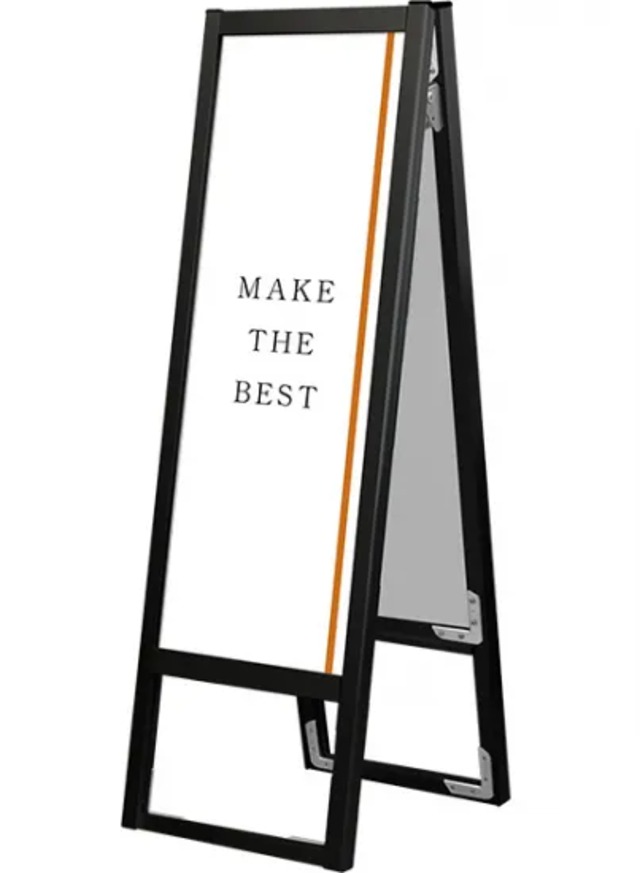 ブラックフラットオープンスタンド看板A3縦縦両面
