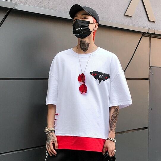 全2色 Tシャツ カットソー プリント カジュアル ストリート 