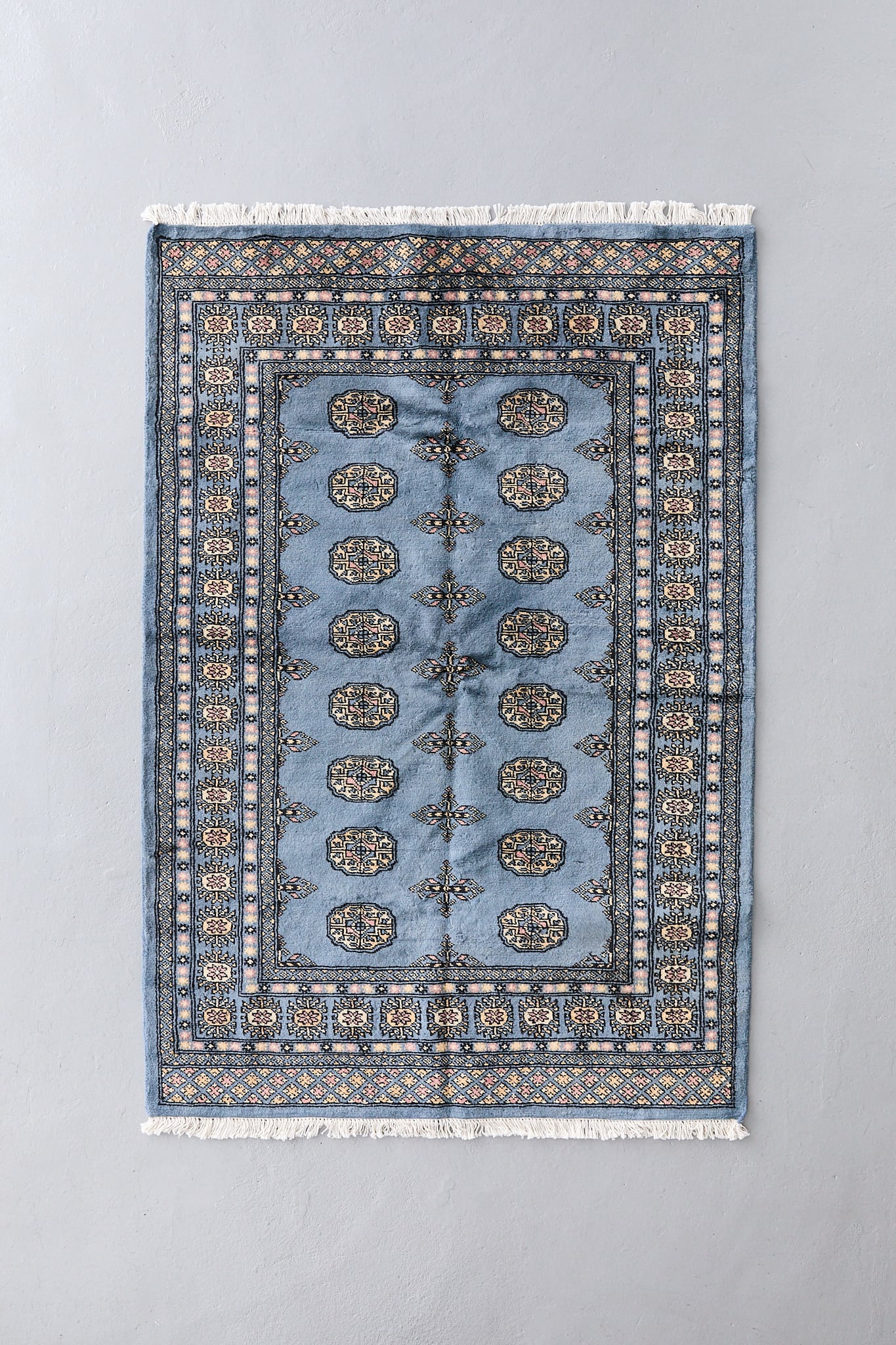 No.188 新品トライバルラグ ブハラ ラホール産 (195×127cm) ブルー