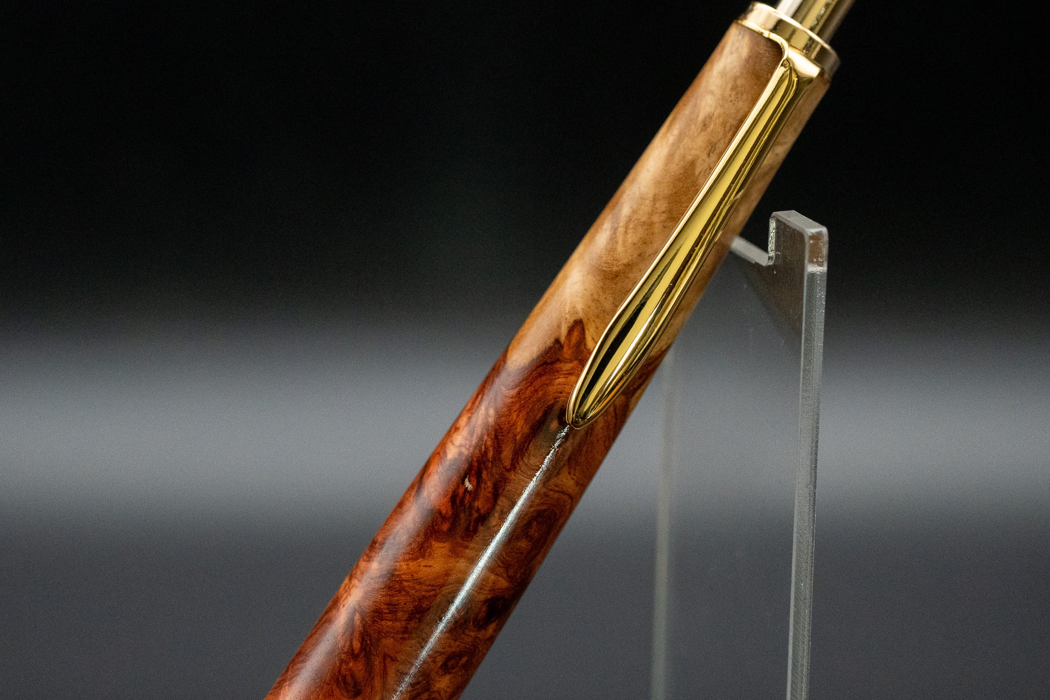 【朱色の銘木】 本花梨瘤 紅白 特上gold MP