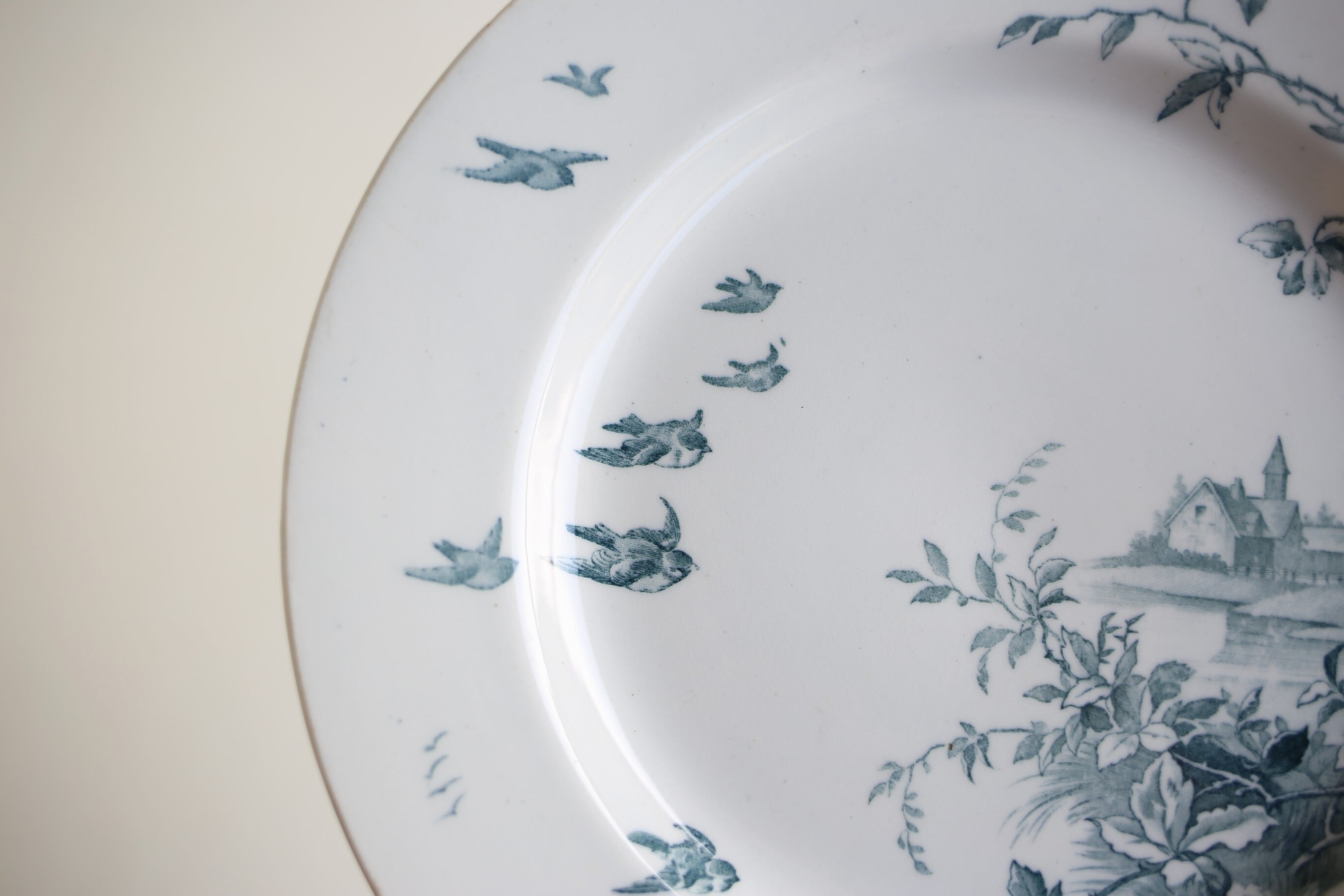 フランス アンティーク GRAND DEPOT Emile BOURGEOIS 「鳥と田園 フランス アンティーク GRAND DEPOT Emile BOURGEOIS 「鳥と田園