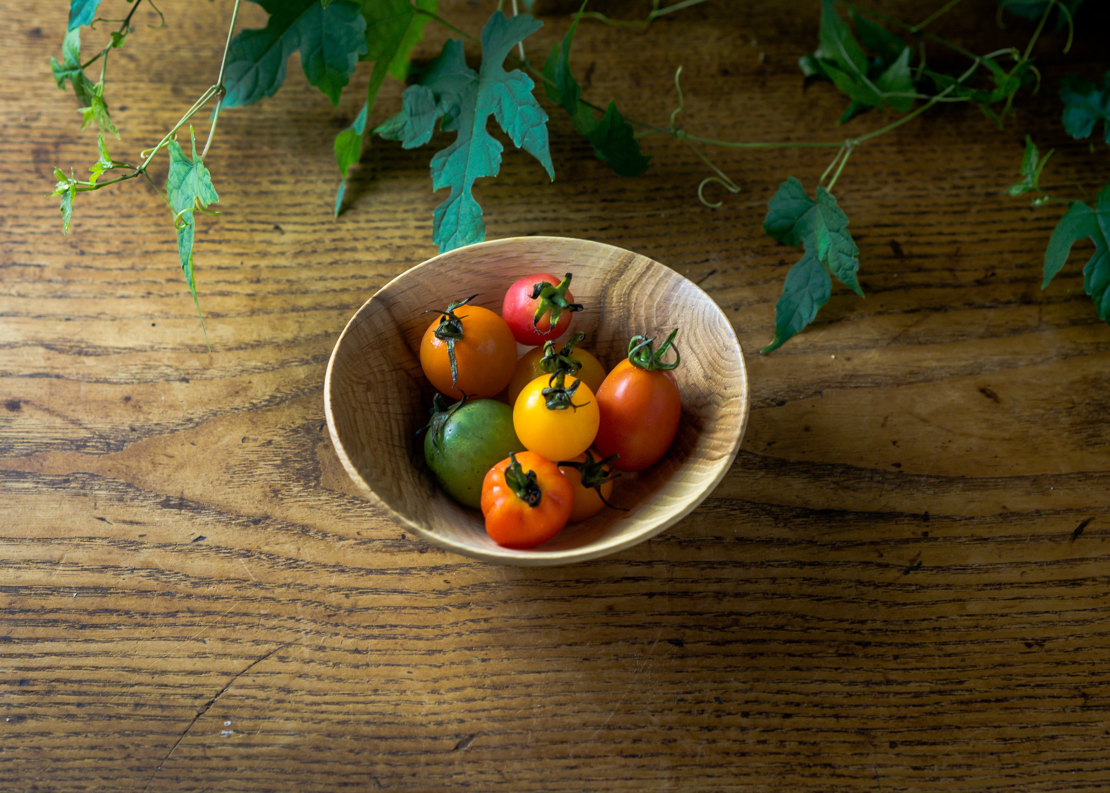 クヌギ材 サラダボウル S 2（ウッドボウル・木製ボウル）／Canaria Wood Works