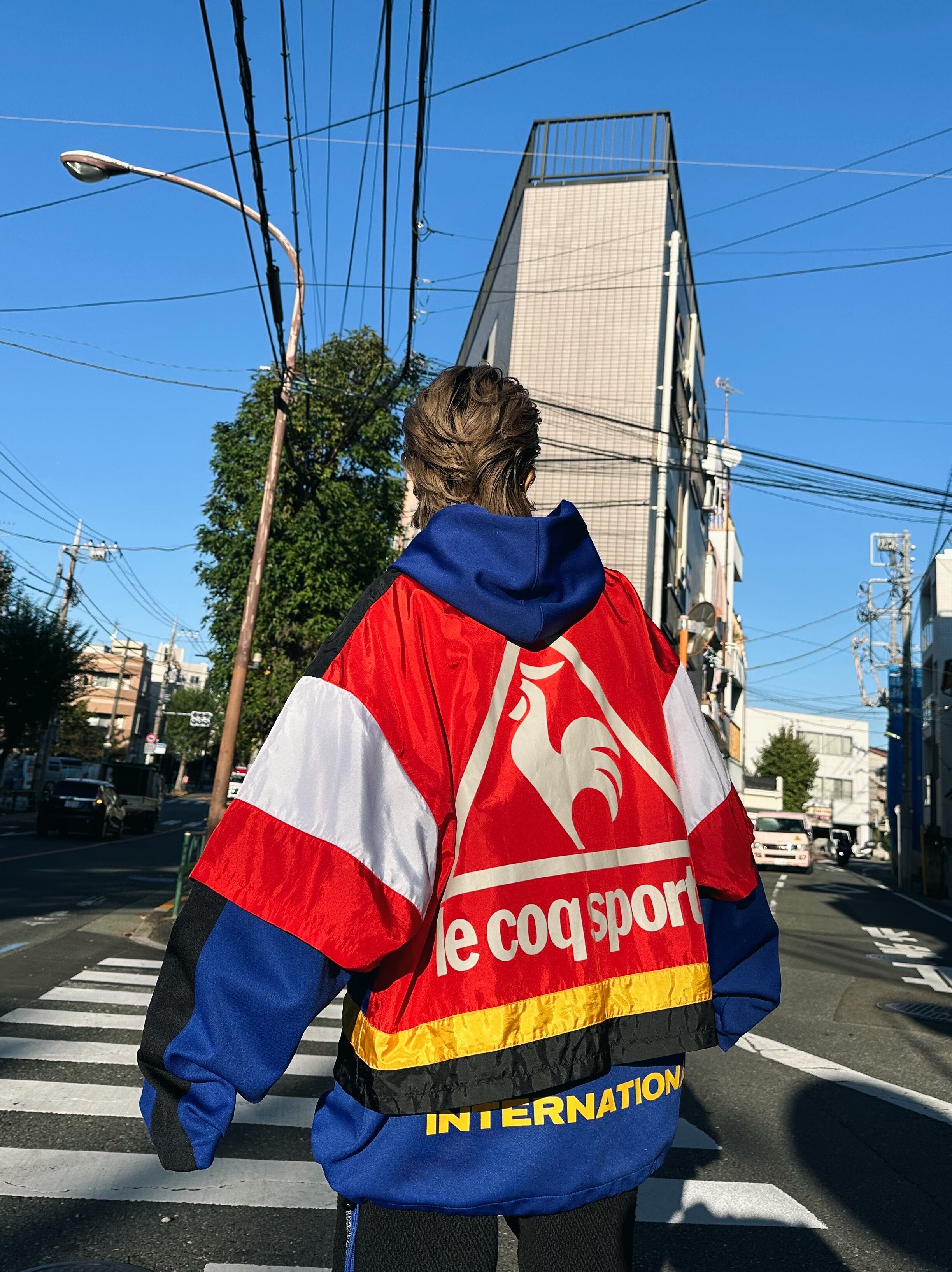 (OT1052)90’s OLD le coq sportif reflector docking hoodie