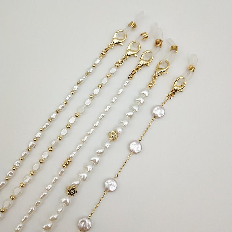 アンティーク調パールマスクチェーン・メガネチェーン