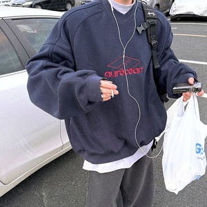 裏起毛ロゴカレッジネイビールーズスウェット　1110