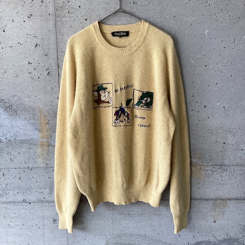 cashmere animal embroidery knit