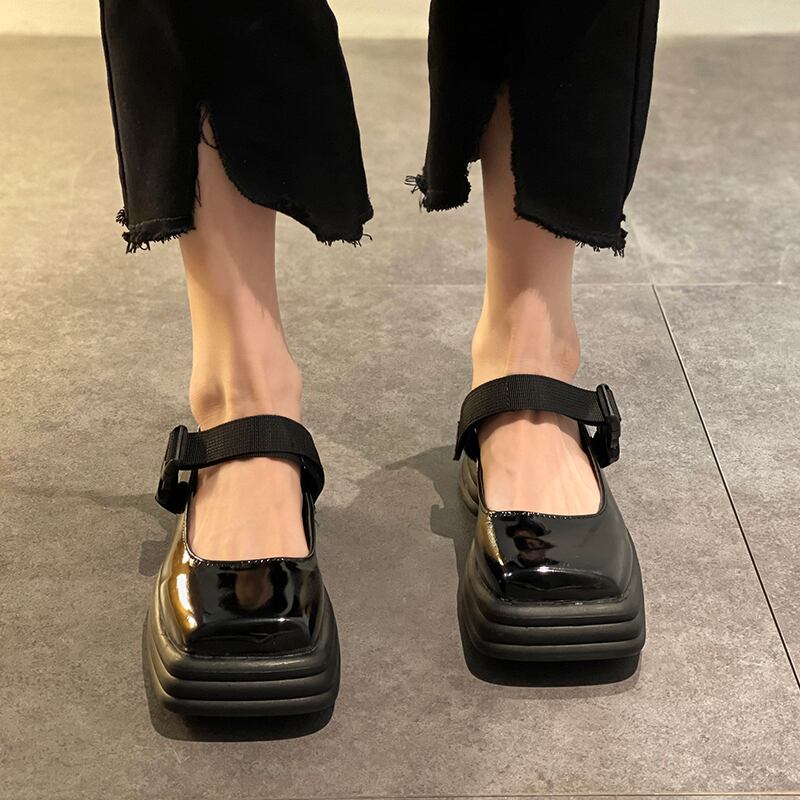 レザーサマースタイルスタンダードシングル 靴 シューズ レトロ 夏物 スクウェア 部族の婦人靴45361792027