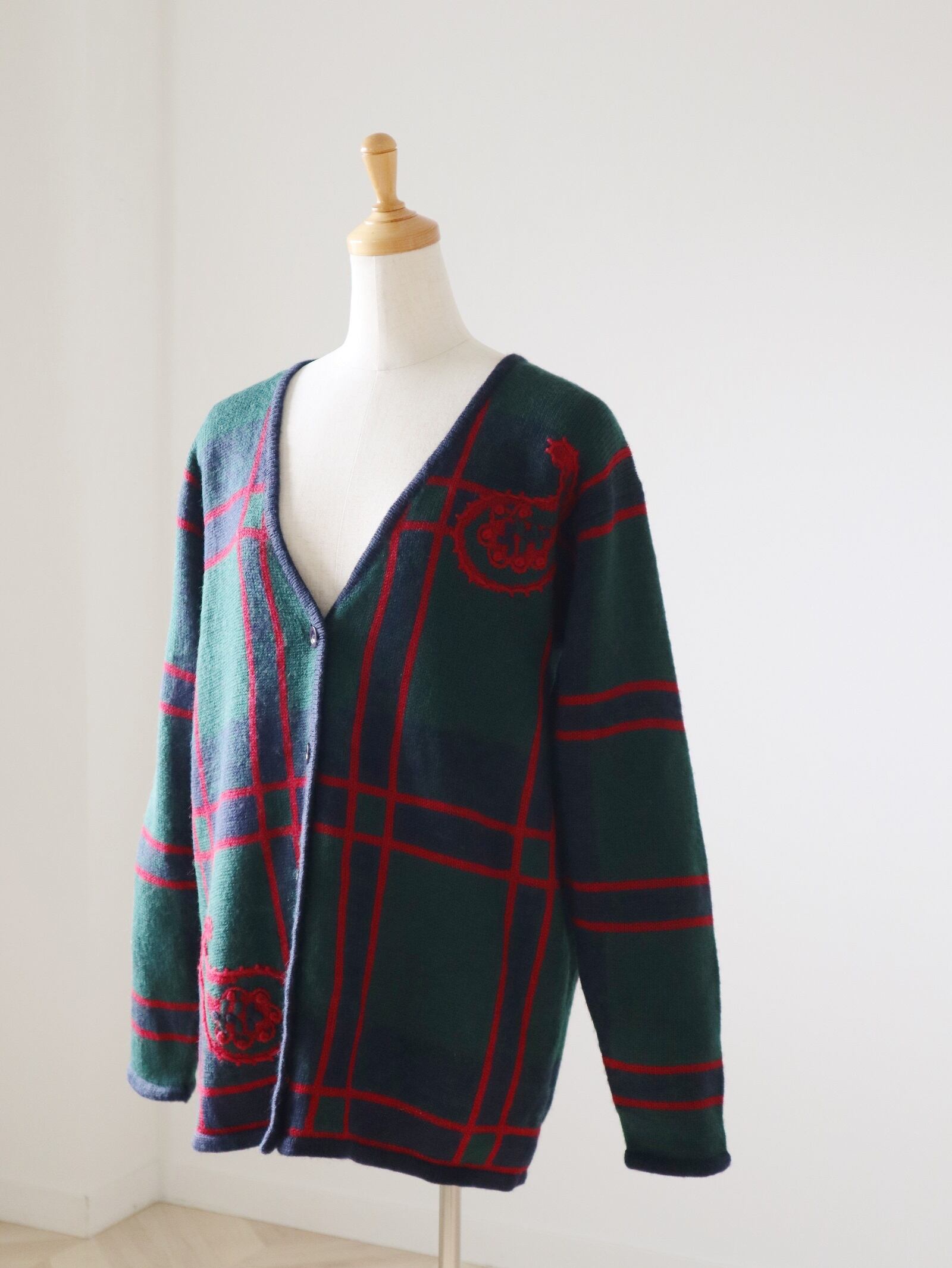 ●PENDLETON wool plaid design cardigan
